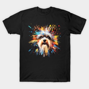 Yorkshire Terrier Dog Pet World Animal Lover Furry Friend Abstract T-Shirt